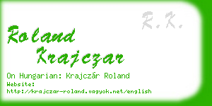 roland krajczar business card